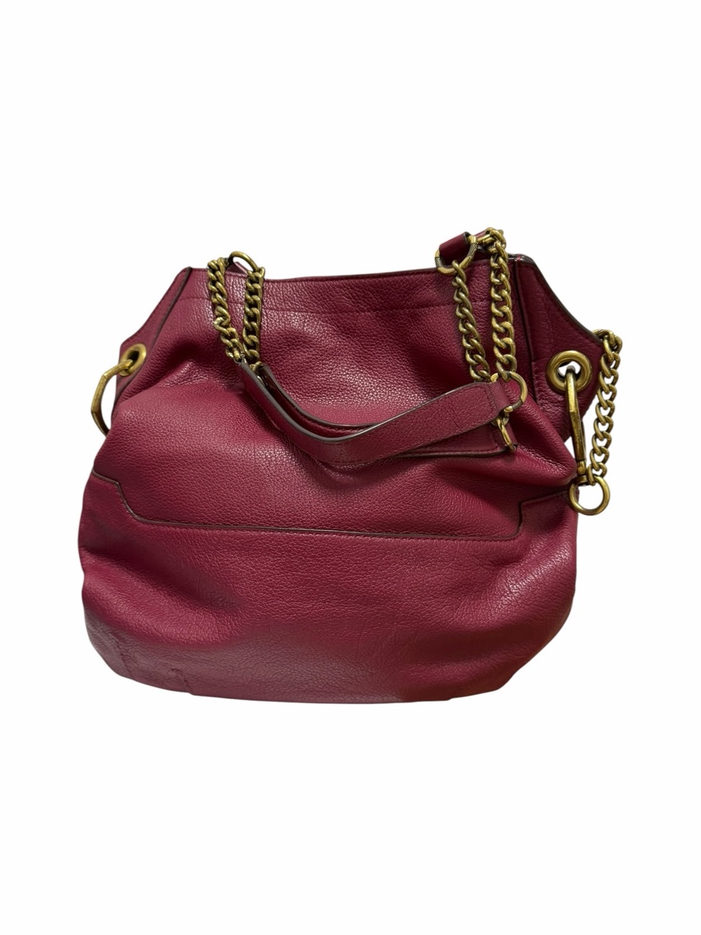 orYANY Pebbled Burgundy Leather Handbag